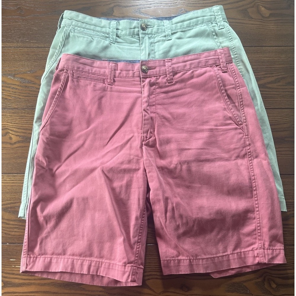 Two (2) Polo Ralph Lauren Mens Shorts Chino Relaxed Fit Pink And Teal Size 30